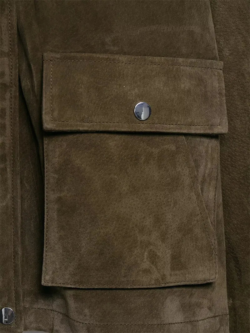 Women's casual jacket in picture colour with Japanese Korean styling and medium thickness PU construction