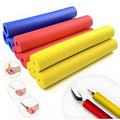 Set of black rubber grip hoses for improving hold on utensils and pens, showing inner diameter options.