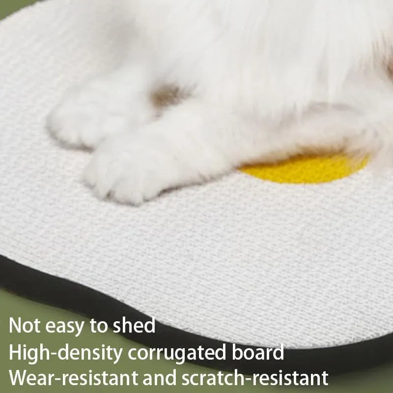 Wall mounted cat scratching board with corrugated surface and traceless adhesive