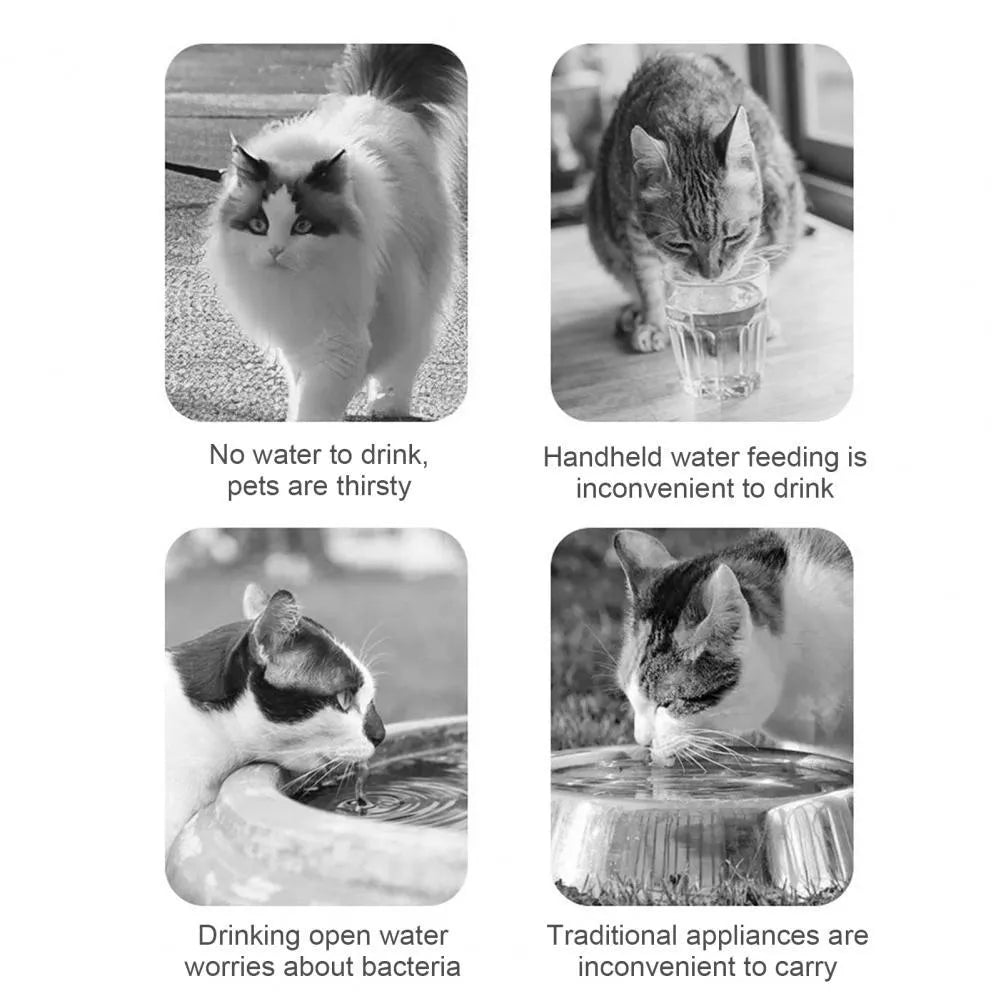 Orange and white portable pet water feeder showing water bottle and food container compartments with carrying sling