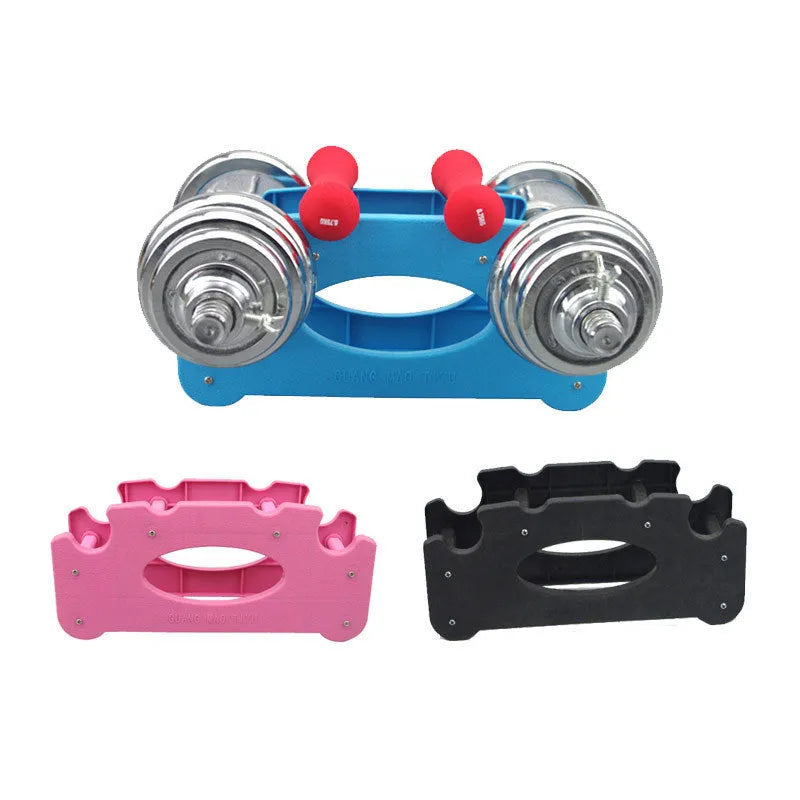 Fitness dumbbells rack in black, blue, or pink, weighing 0.5kg for home gym dumbbell storage