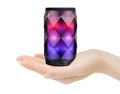 Black crystal diamond-cut Coca-Cola can shaped Bluetooth speaker lantern with colourful lights.