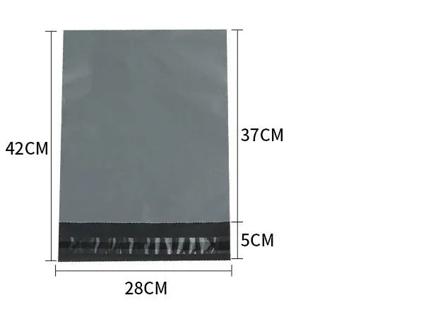 PE courier clothing bags with adhesive seals in multiple sizes and colours
