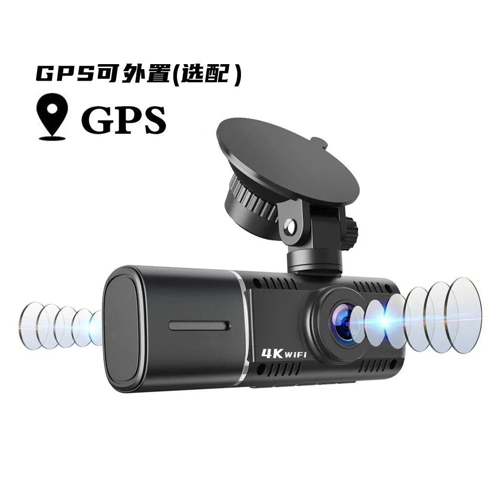 Standard black 1080p car dashcam with 1.5-inch screen for front and rear vehicle recording
