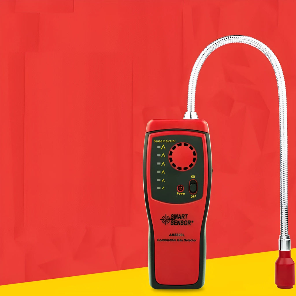 AS8800L portable flammable gas detector with LED display and compact handheld design