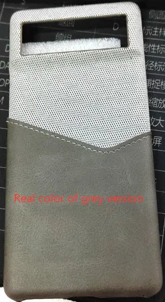Genuine leather Google Pixel phone case in black, shown from the back, highlighting its solid colour business style.