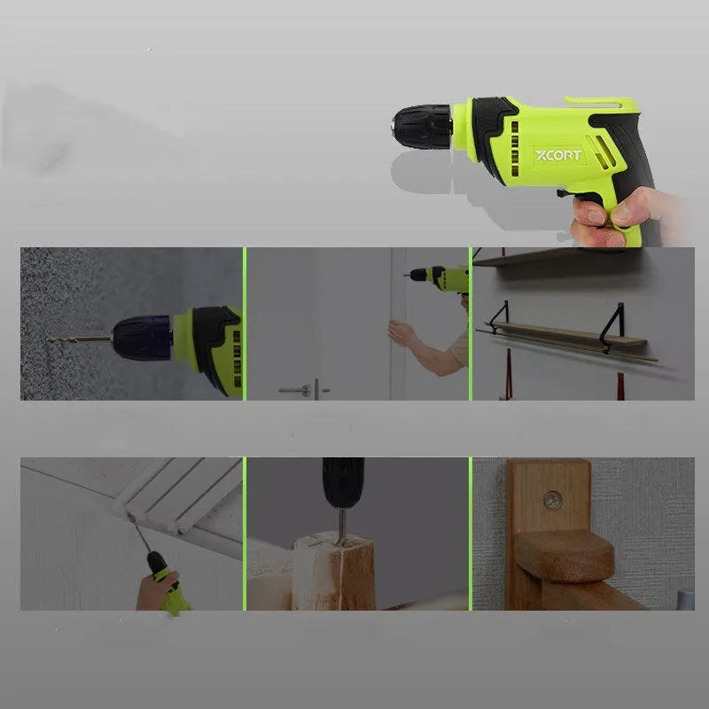 Pistol grip electric drill power tool with 450W motor and 10mm chuck