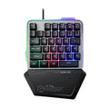 Black G40 Flow Colour one-handed mechanical gaming keyboard with RGB backlit keys on a desk