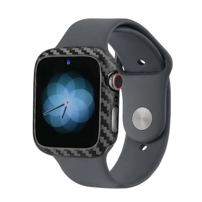 Half wrap leather case for Apple Watch Series 4 44mm in bright black and matt black colours