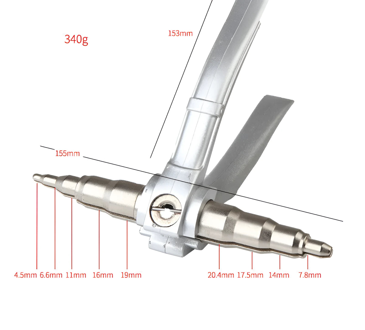Manual tube expander tool for air conditioning refrigeration copper pipe work