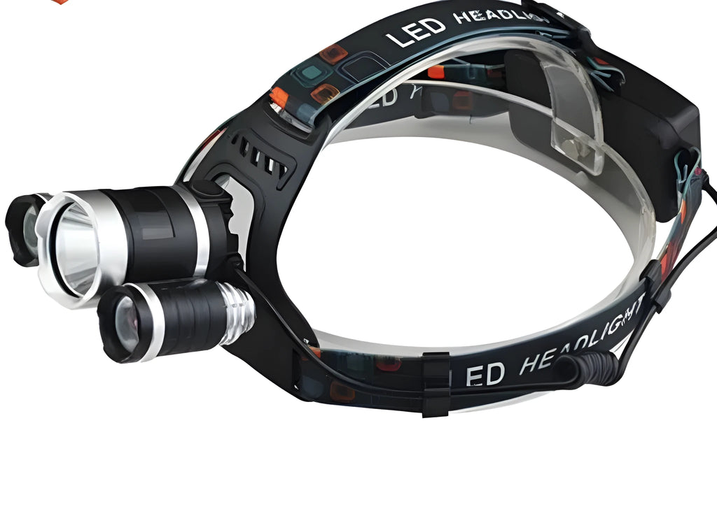 Aluminium alloy rechargeable headlamp with adjustable headband and Cree LED
