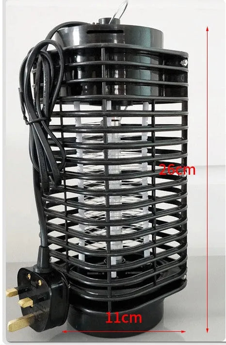 Black hanging electronic mosquito killer with metal grid for indoor insect control