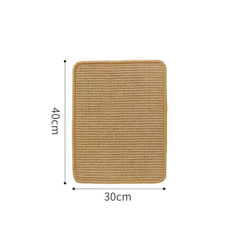 Sisal cat scratch board with sisal blanket material in pastoral style design