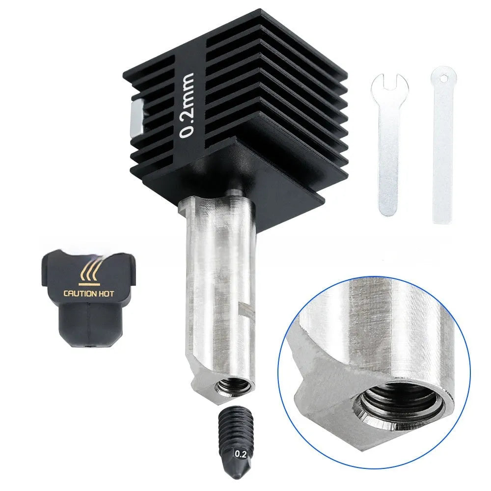 Bambu Lab A1 and A1 Mini 3D printer hot end assembly kit with multiple nozzle sizes