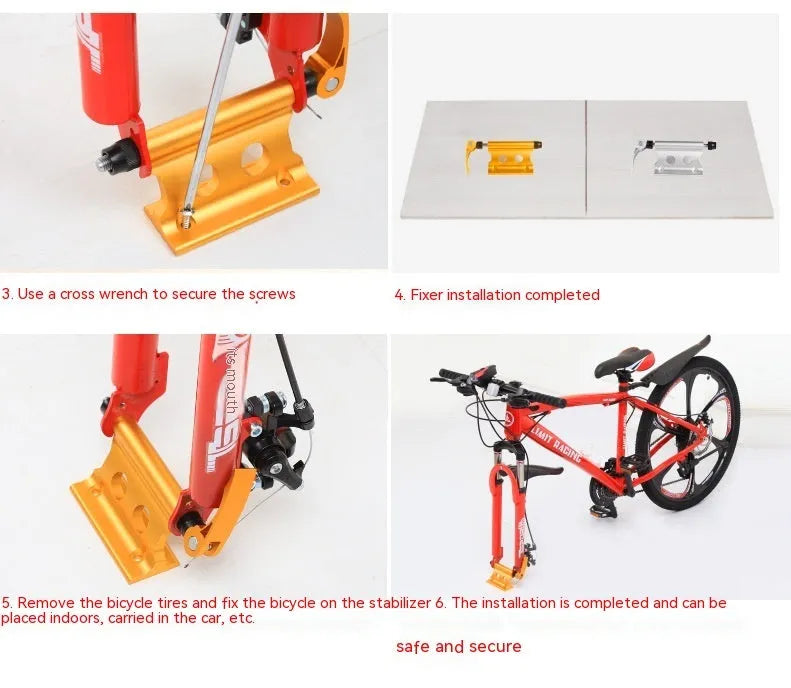 Silver metal bicycle front fork quick release fixing clip with adjustable clamp mechanism