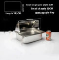Stainless steel commercial dining plate display box with multiple compartment styles