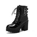 Women's casual winter boots with waterproof platform and thick rubber heel in six colour options