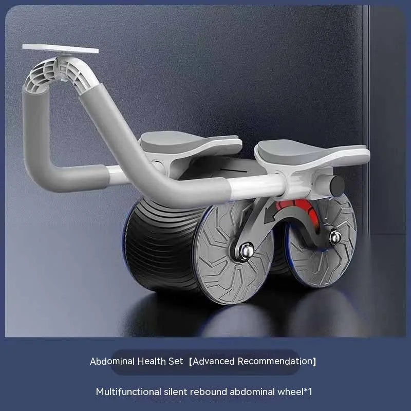 Automatic rebound abdominal exercise wheel with locking edge yoga mat set for core workouts