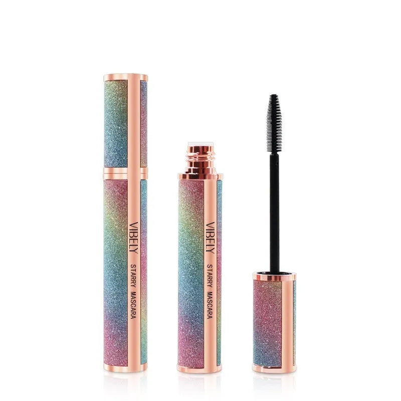Black waterproof mascara for long thick curling lashes in English packaging