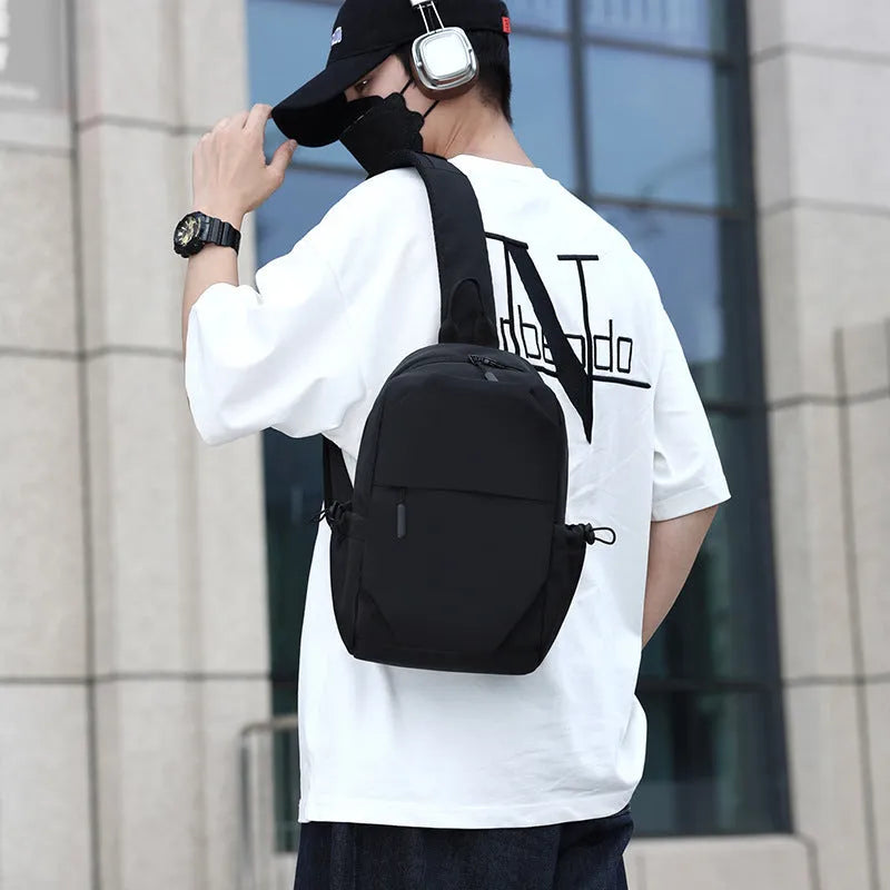 Men's waterproof chest bag in three colours with adjustable shoulder strap