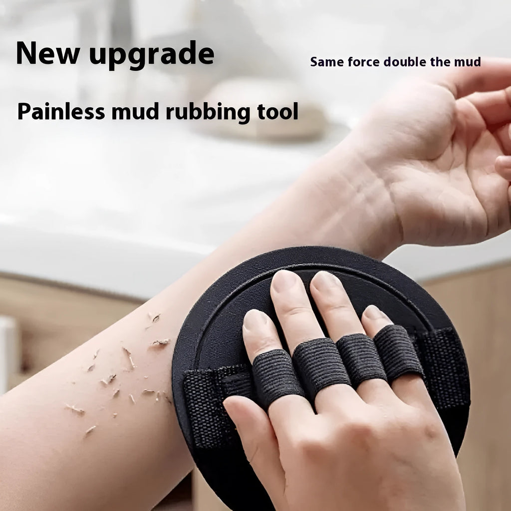 Women's natural rubber bath gadget finger style in round cake colours with bath towel