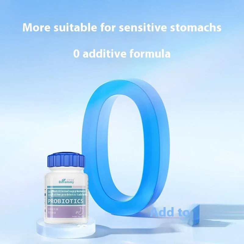 Bottle of Pet Active Probiotic Tablets containing 180 tablets for dog and cat digestive health