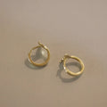 Gold plated fishtail hoop earrings for women made from S925 sterling silver