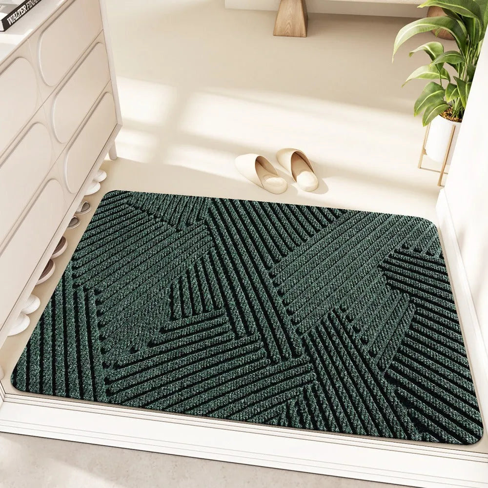 Silk ring entrance carpet with alien shape and cartoon anime pattern in 60x90cm dimensions