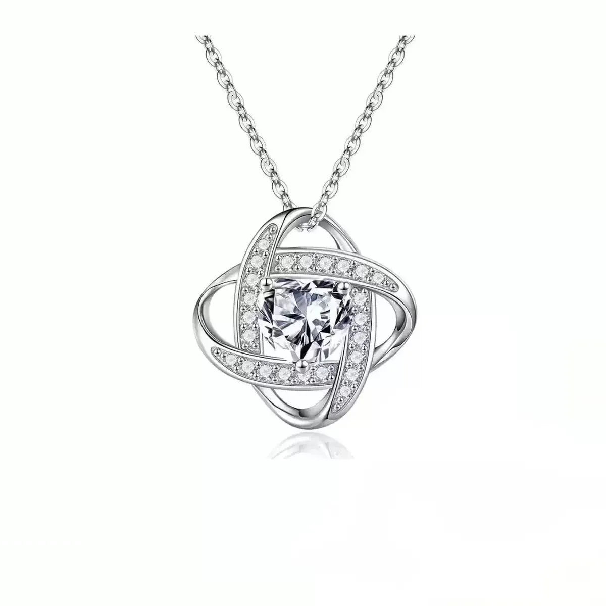 Copper heart necklace with electroplated gemstone colours on Tibetan silver plating