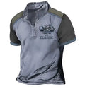 Men's loose fit golf polo shirt in solid colour with 3D printed design and extended sizing options