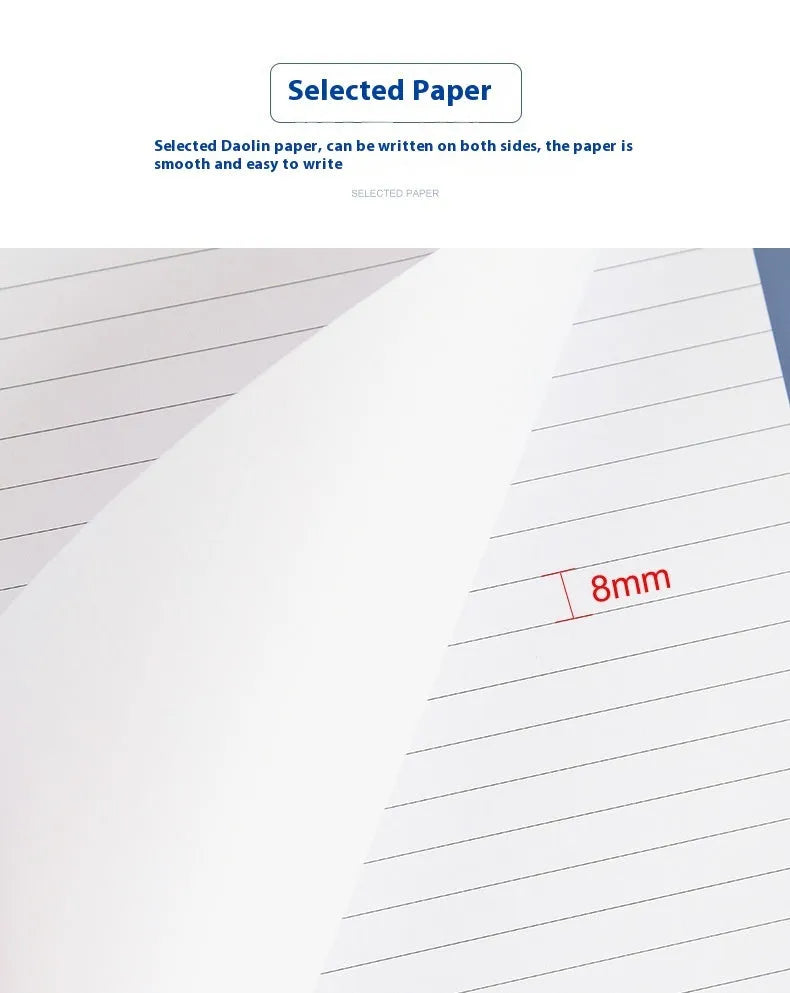 A4 tearable notebook with grid-patterned pages for meeting minutes