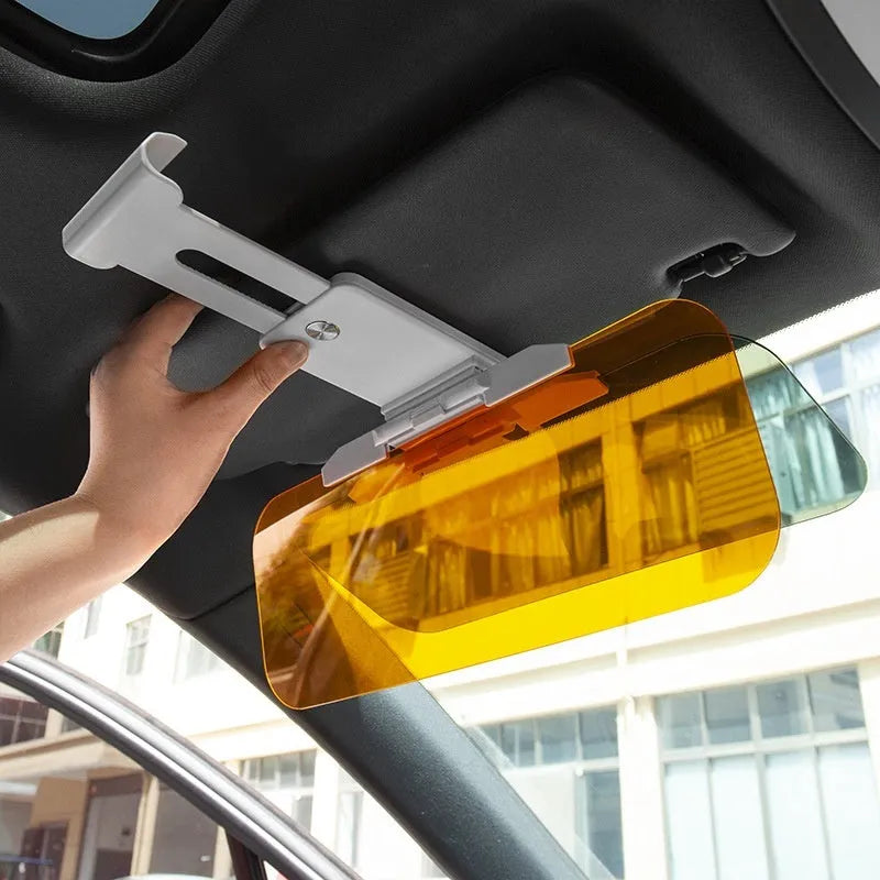Anti-high beam goggles dual-use car sun visor with telescopic installation on vehicle windshield