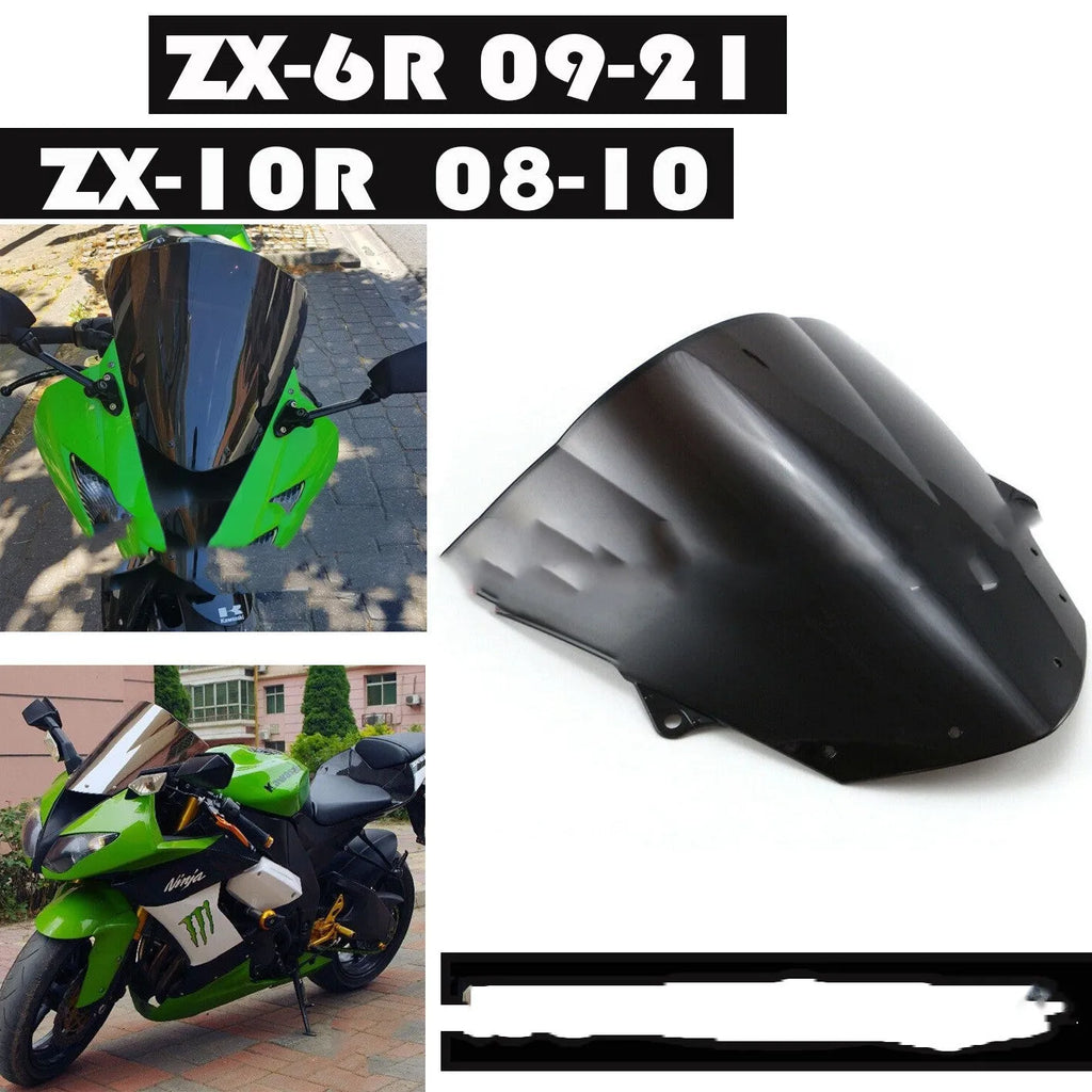 Blue and brown tint motorcycle windscreen for Kawasaki ZX-6R and ZX-10R sportbikes