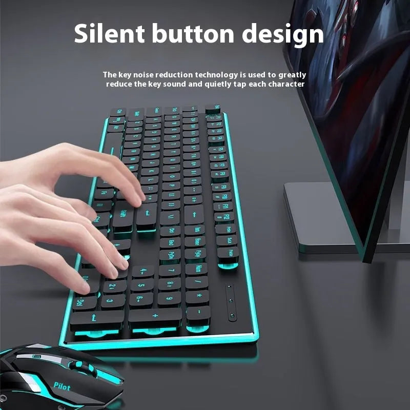 Wireless Bluetooth keyboard with mute button and backlight in cherry blossom pink or white options