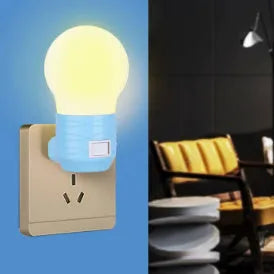 Plug-in bedside baby night feeding lamp with round modern design