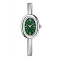 Women's oval retro quartz watch with 8mm thickness showing gold and spiral pattern colour options