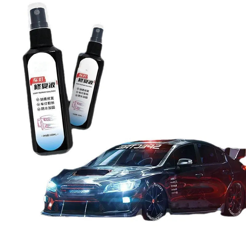100 ml bottle of car headlight renovation and repair liquid for cloudy plastic lenses.