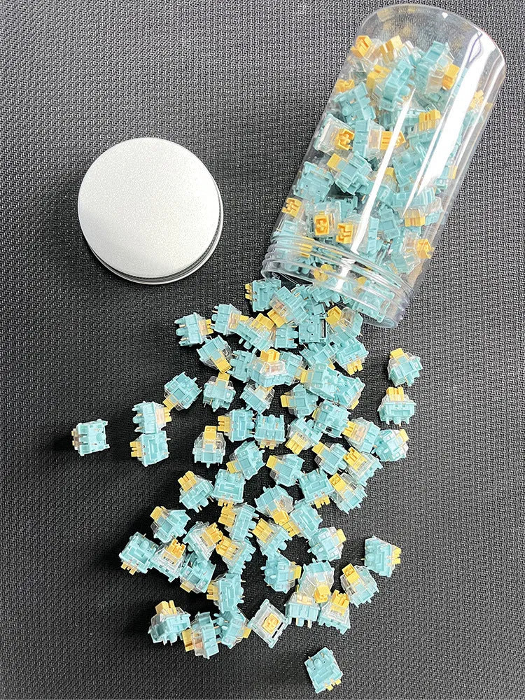 36 Sea Salt Lemon PRO Mute coloured keyboard switch shaft bodies for mechanical keyboard customisation