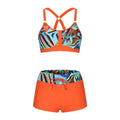 Women's floral print polyester bikini swimsuit in multiple colours and sizes