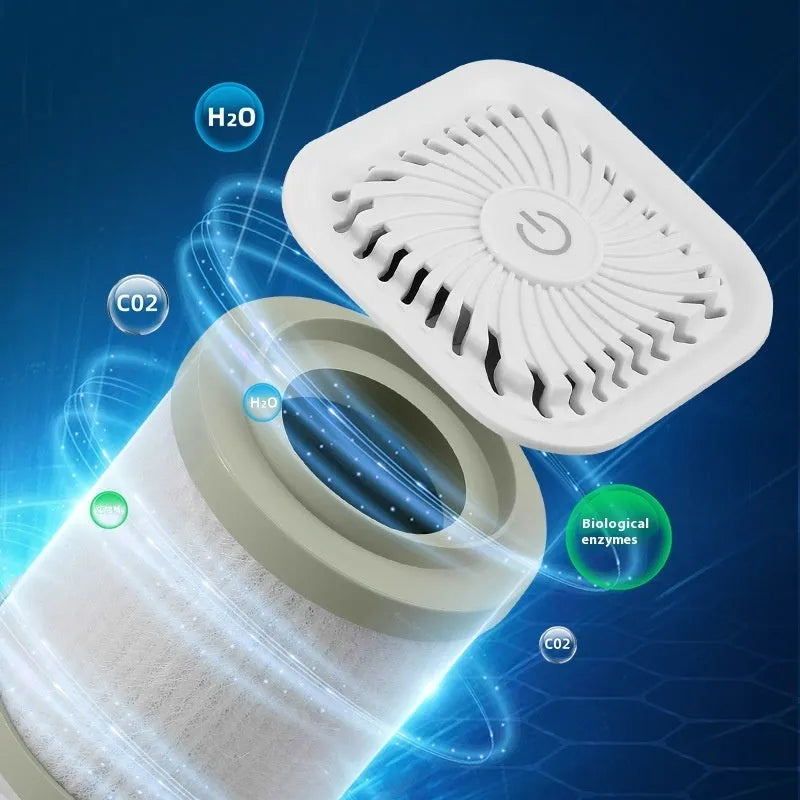 Mini USB air purifier in black or white for cars and small spaces under 10 square metres