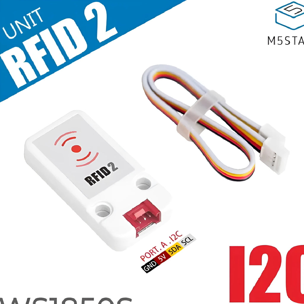 M5Stack RFID2 Unit WS1850S 13.56MHz NFC sensor module with HY2.0-4P cable