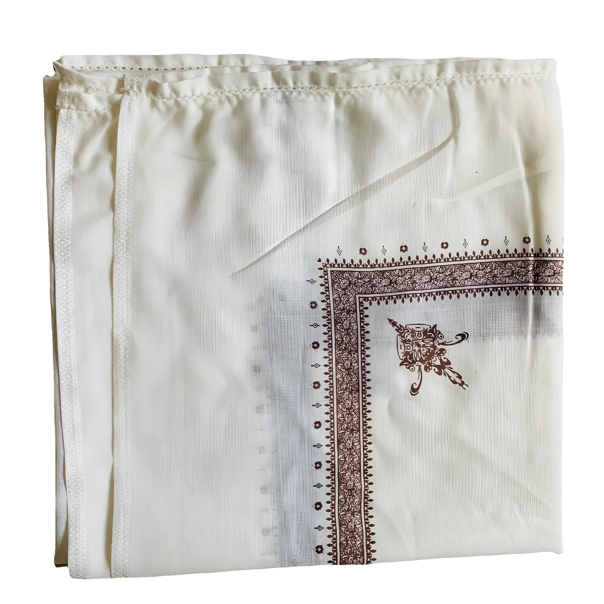 Printed square polyester scarf in a selection of colours, shown flat to display its 138x138 cm dimensions.