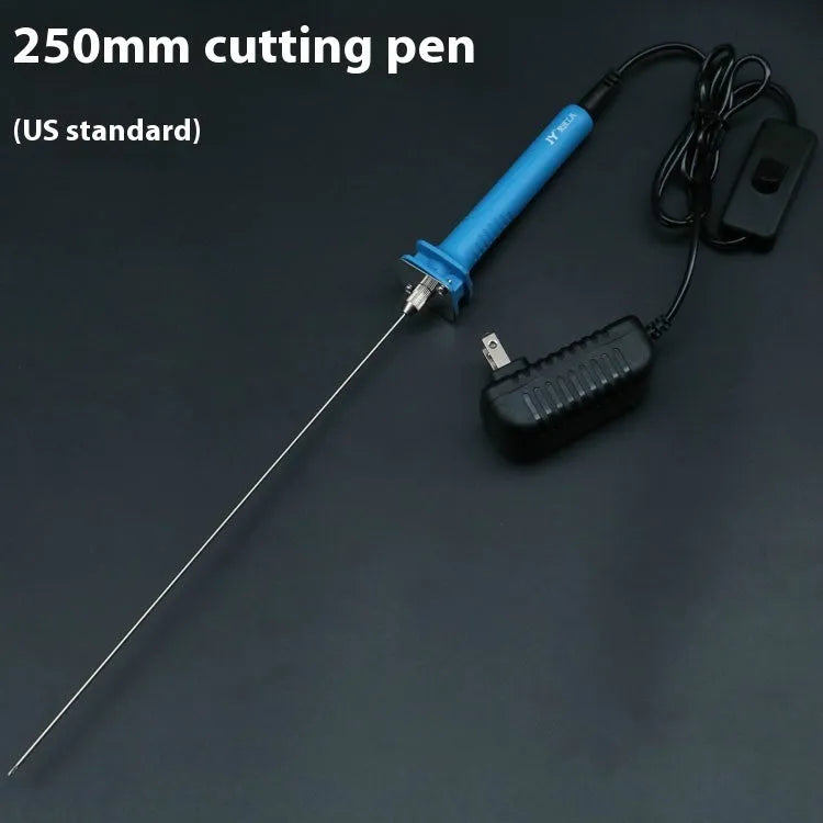 Blue plastic handle electric heating cutter for foam polystyrene board cutting with thermocutting blade
