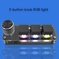 Black and white custom RGB backlit USB keypad with compact 15cm x 10cm dimensions