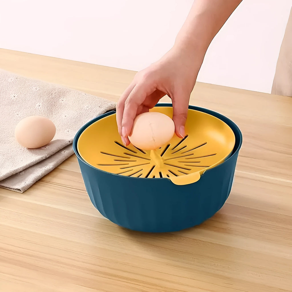 PP plastic egg yolk and white separator in blue yellow, Nordic green, or apple red for home kitchen use