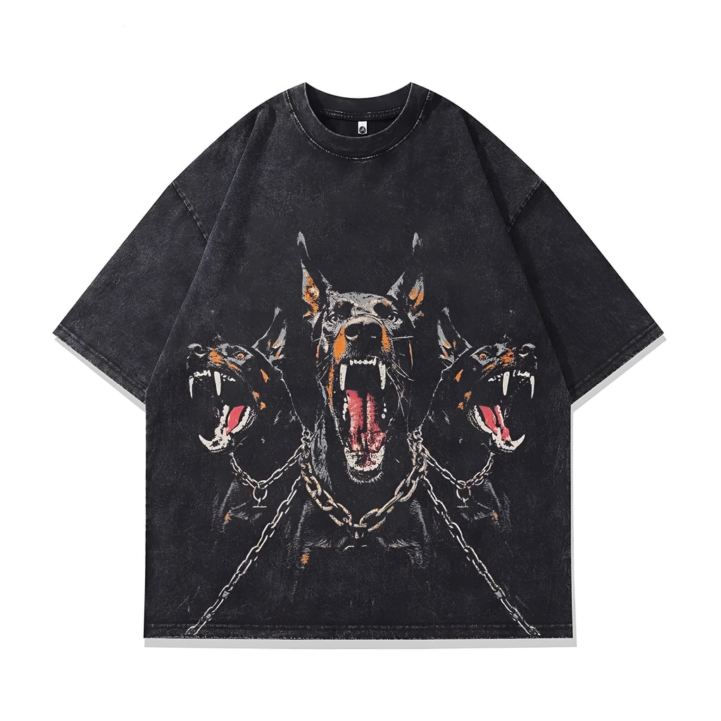 Men's loose fit short sleeve t-shirt with character print in pure cotton fabric