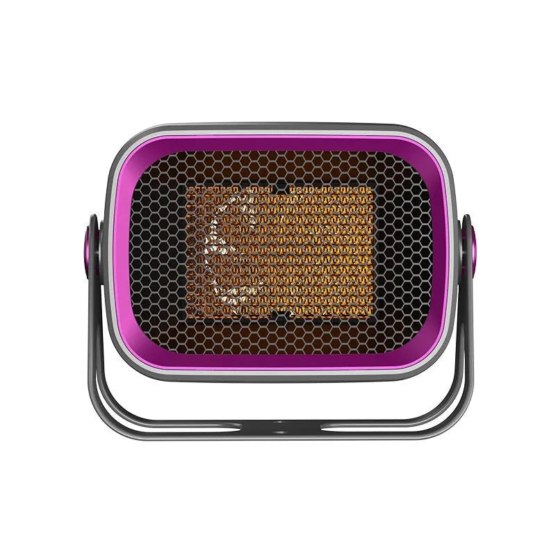 White rotating desktop ceramic heater with PTC heating technology