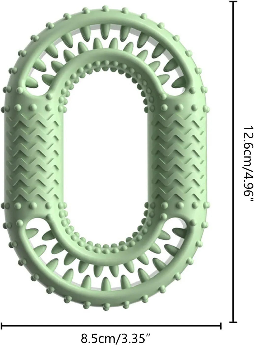 Blue O-ring shaped dog chew toy for aggressive chewers and dental care
