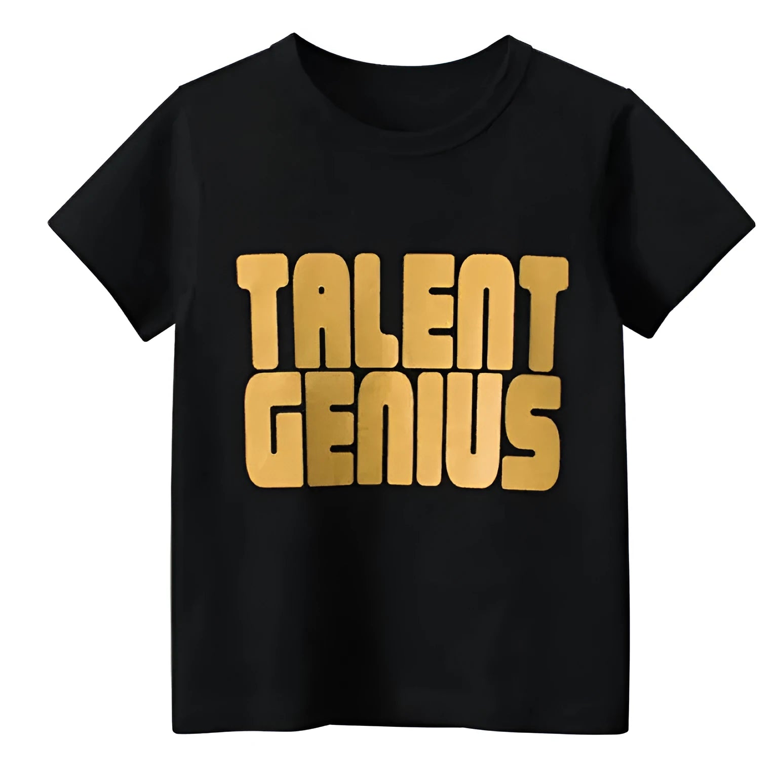 Black men's geometric print short-sleeve pullover with loose fit streetwear style