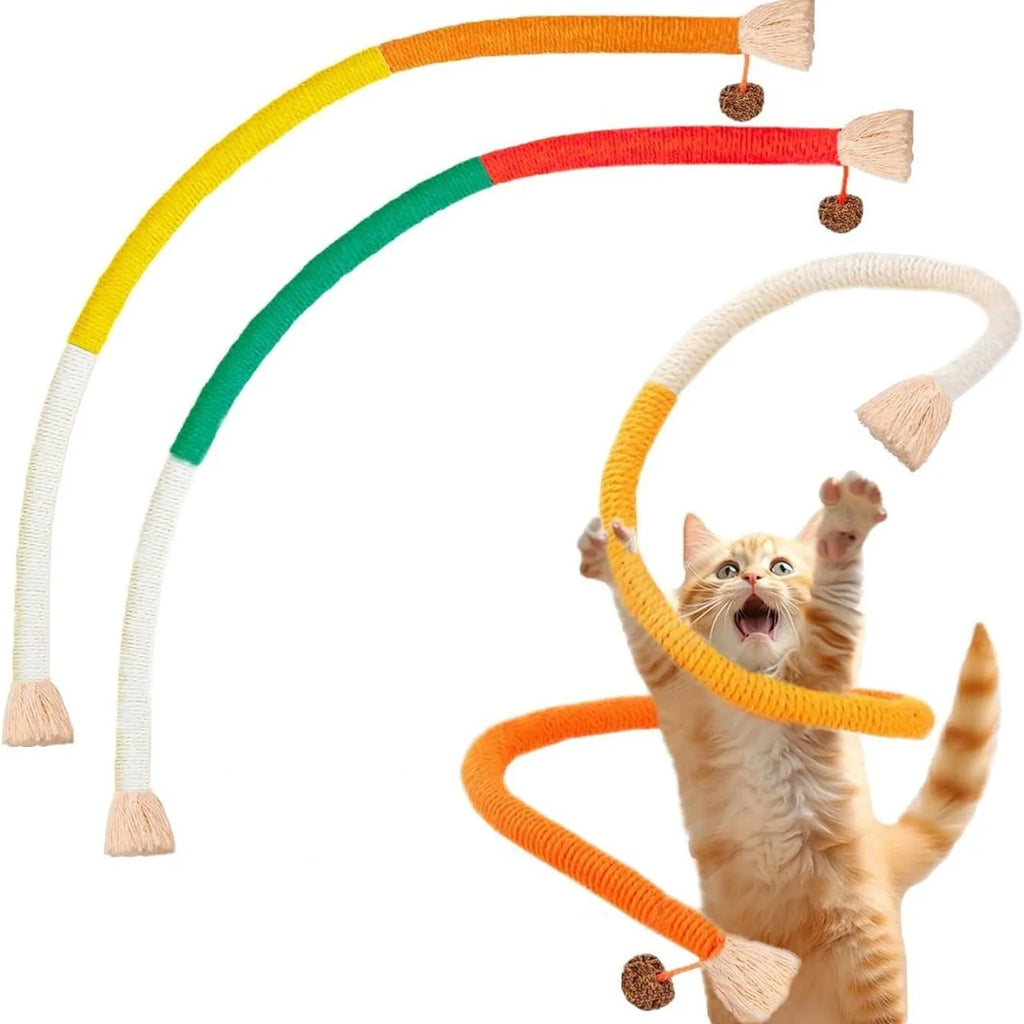 70cm cotton string bite-resistant cat teaser rope in three colour options